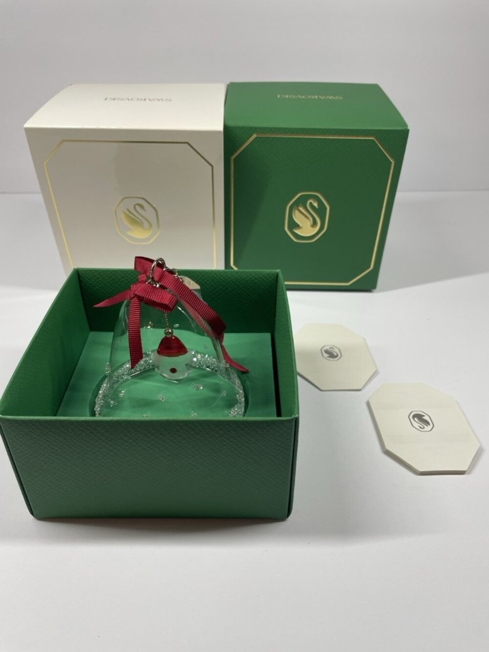 MIB Swarovski Crystal Annual 2023 Dillards Bell Santa Christmas Ornament 5661758
